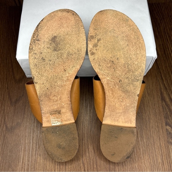Tory Burch Tan Toe-Ring Sandals with Gold Accent - Picture 3 of 9